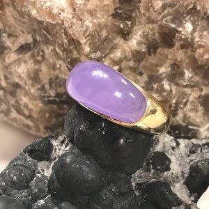 SOLD on Merc Vintage 14k Lavender Jade Saddle Ring